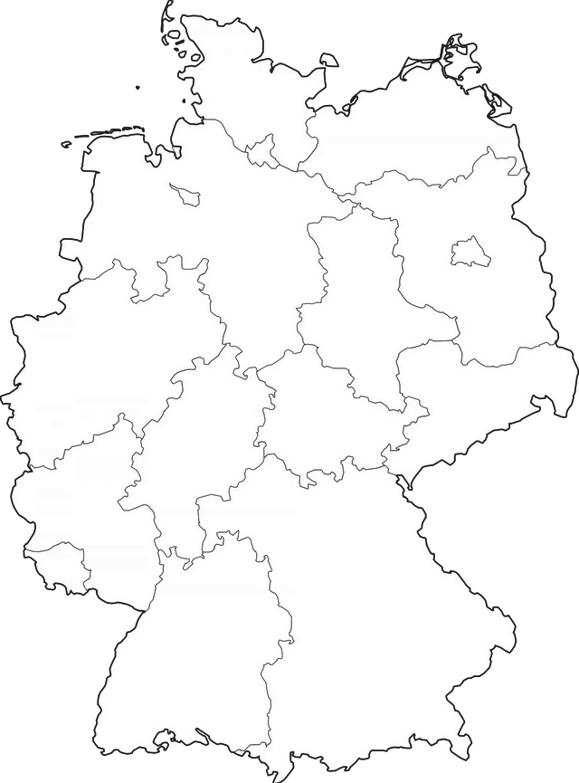 Бланк карты Германии
