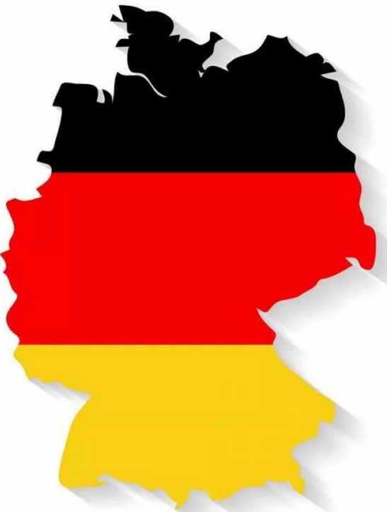 Карта Германии в виде флага